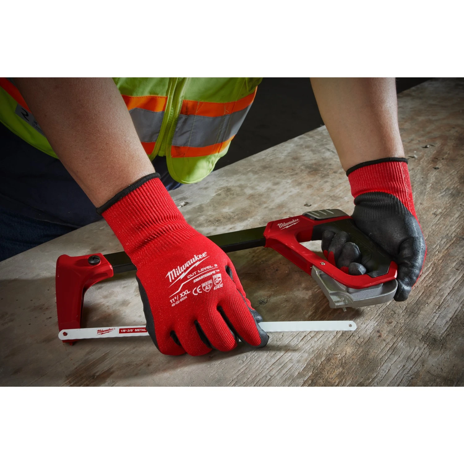 Milwaukee Gants de travail enduits - classe de résistance aux coupures 3/C - 7/S - 12 paires