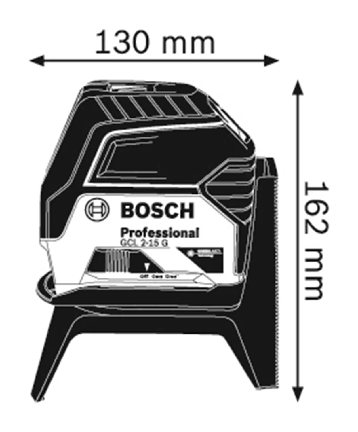 Bosch GCL 2-15 G Kruislijnlaser met loodlijnfunctie + wandhouder in koffer - 15m - groen-image