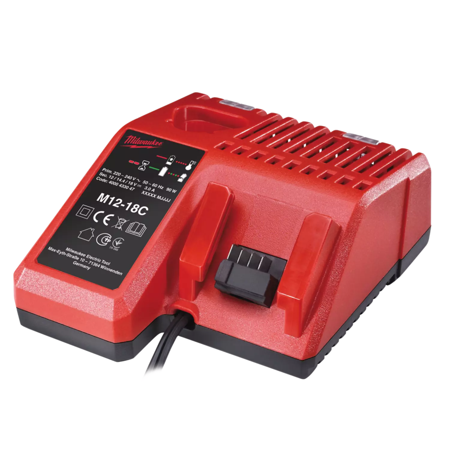 Milwaukee M12-18 C - Chargeur batterie Lithium-ion 12-18V - 2.0, 4.0 et 5.0Ah-image