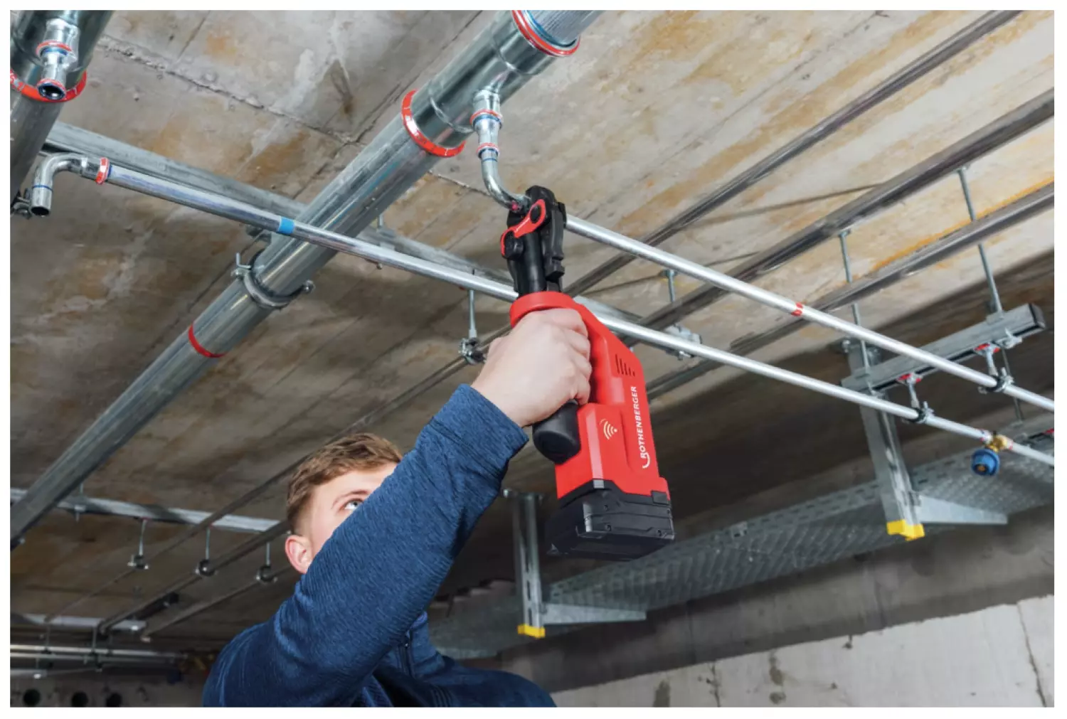 Rothenberger ROMAX COMPACT III 18V Li-Ion accu perstangset (1x 2.0Ah accu) - CAS - incl. TH16-20-26 in koffer-image