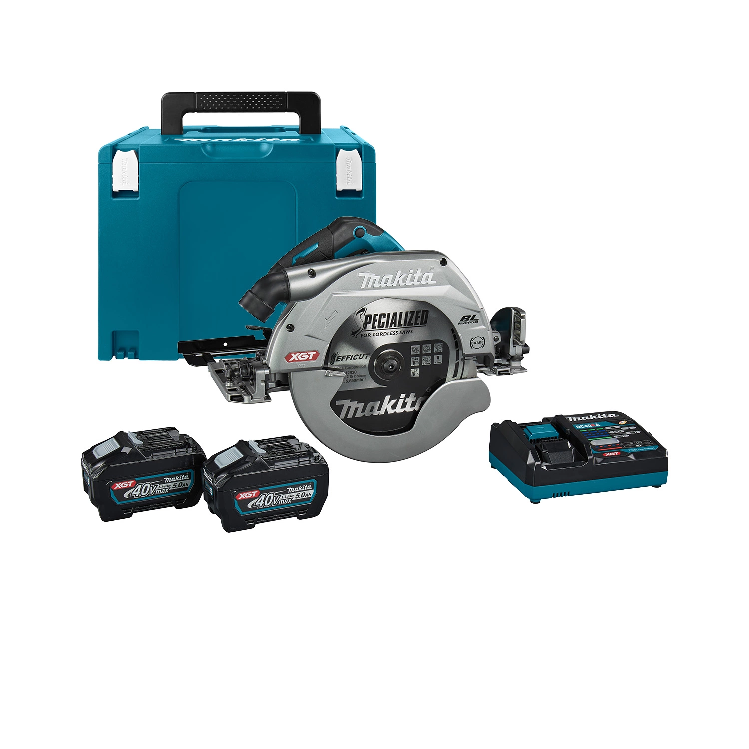 Makita HS011GT201 40V Li-ion accu Cirkelzaag set (2x 5.0Ah accu) in doos - 270mm-image