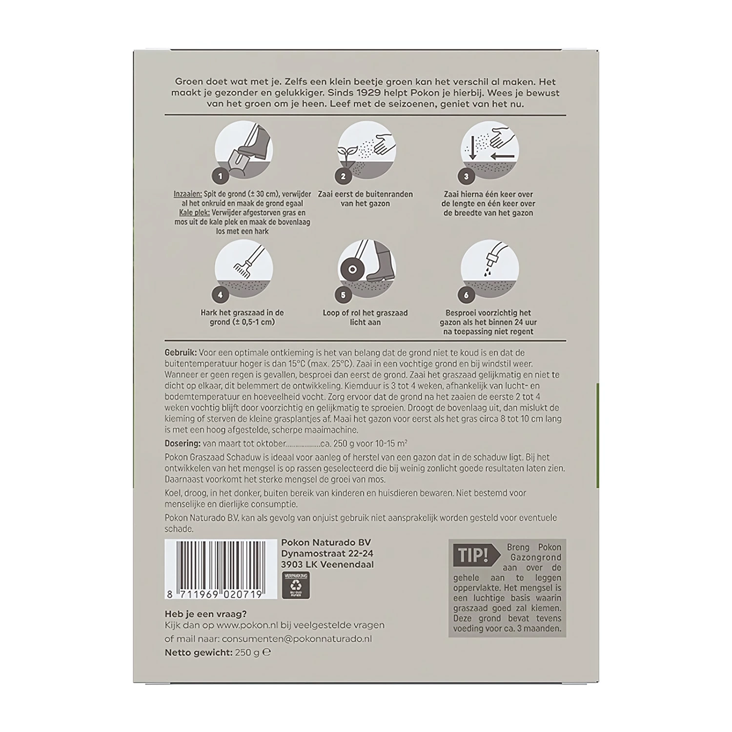 Pokon Graines de gazon pour zones ombragées - 250 g-image