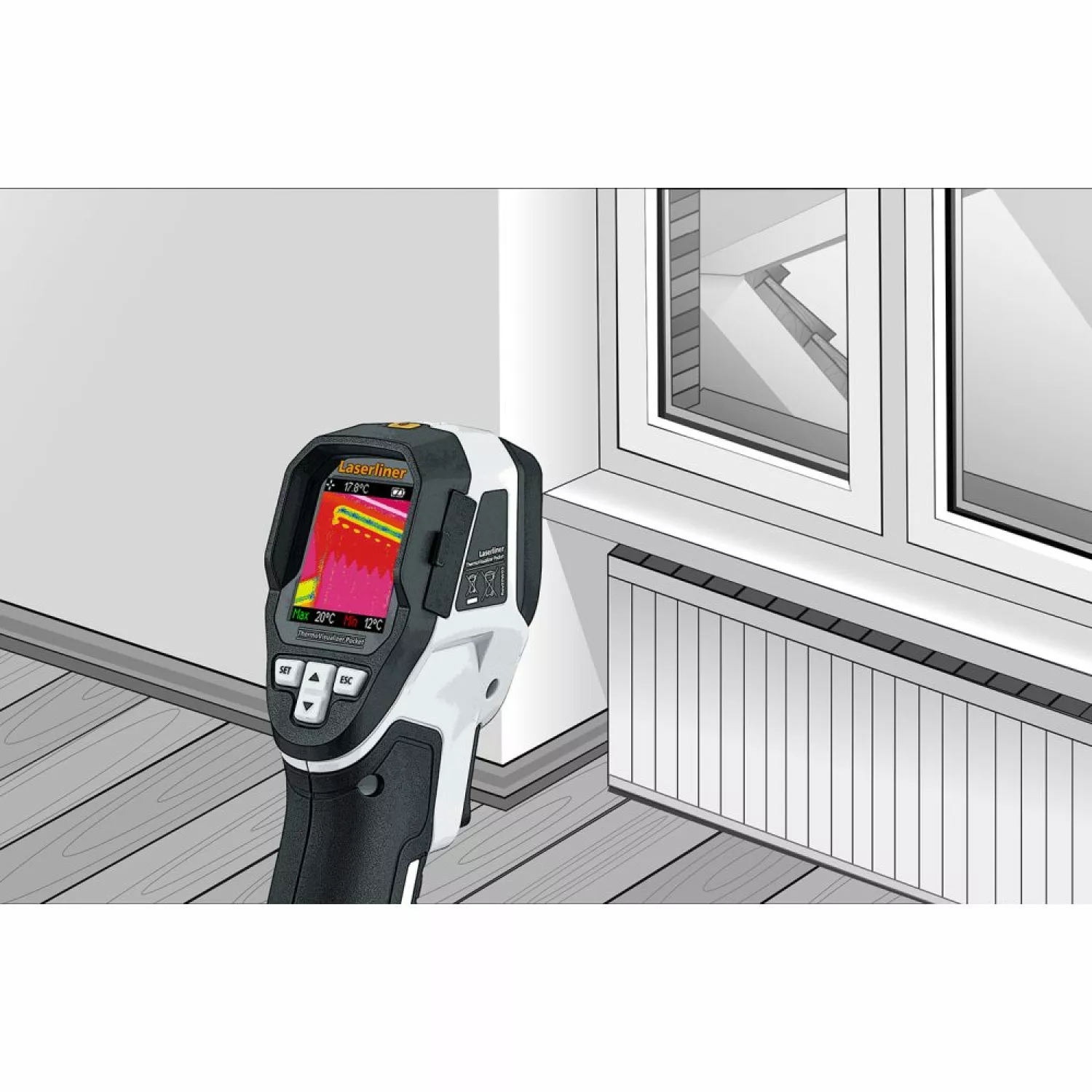 Laserliner 082.074A ThermoVisualizer Pocket Thermomètre infrarouge-image