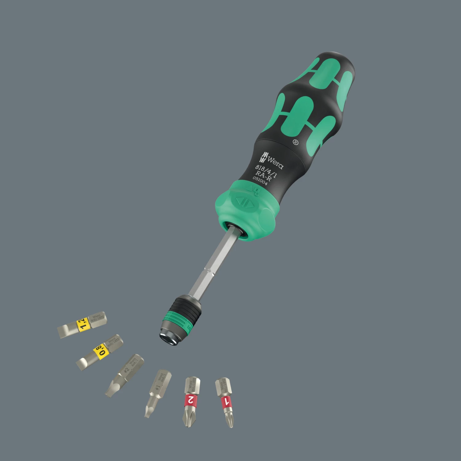 Wera 05051516001 Kraftform Kompakt 26 RA-R Bitschroevendraaier in etui - 6 in 1 multi-bit - met ratelfunctie-image