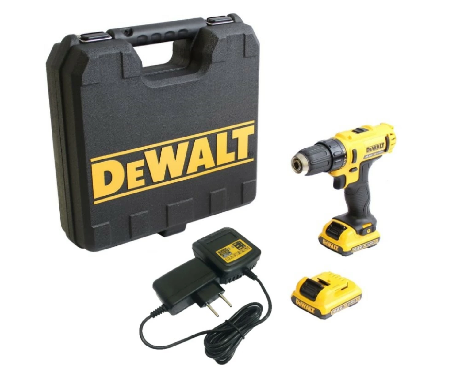 DeWALT DCD710D2 10.8/12V Li-Ion accu boor-/schroefmachine set (2x 2.0Ah accu) in koffer-image