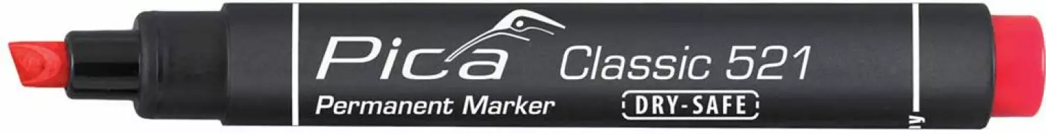 Pica 521/40 Permanent Marker - Beitel - Rood- 2-6mm-image