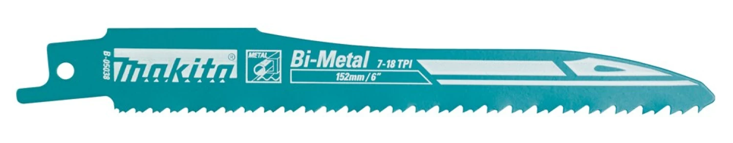 Makita B-05038 Reciprozaagblad - 128 x 7/18TPI - Metaal/Kunststof (5st)-image