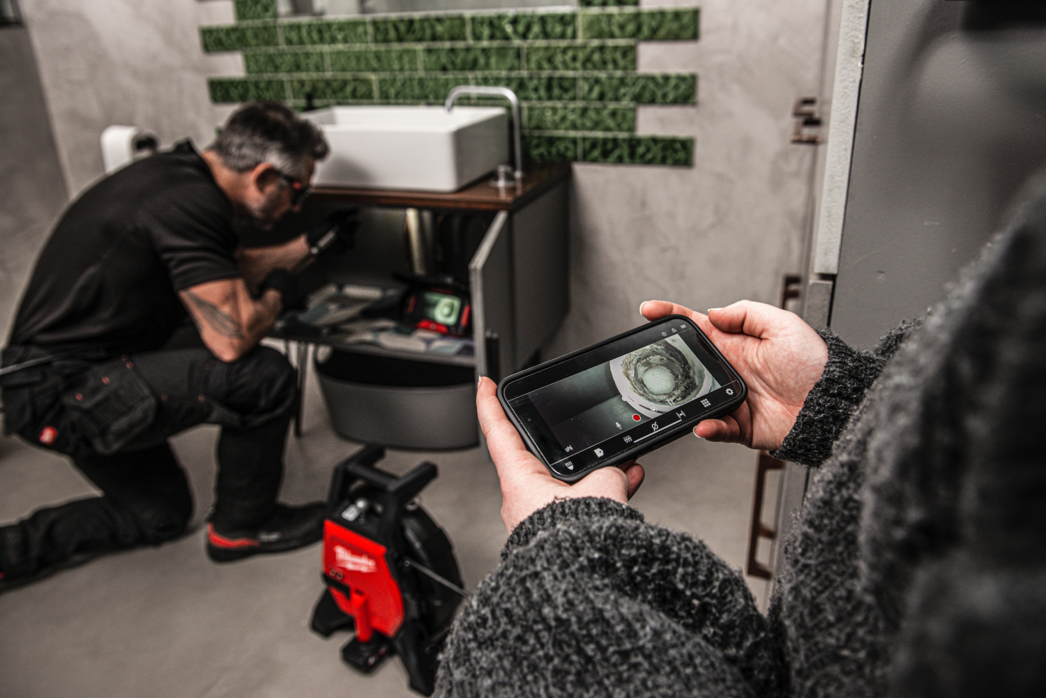 Milwaukee M12 SICO20-0 12V Li-ion accu Riool inspectiecamera HDR - 18mm x 20m-image