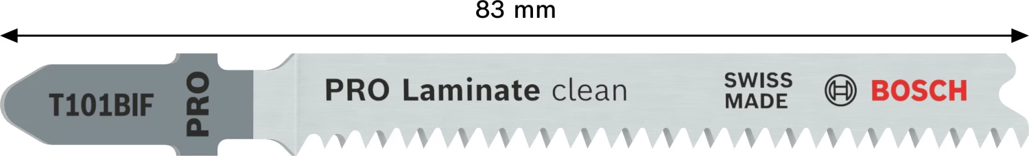 Bosch 2608655091 PRO T101BIF Lame de scie sauteuse Clean - stratifié (2 pièces)-image
