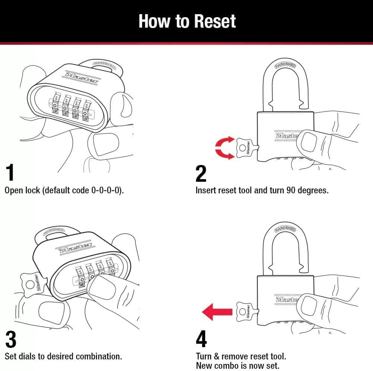 Master Lock 175EURDLH Hangslot 52 mm breed - cijfercode - 51 mm lange beugel-image