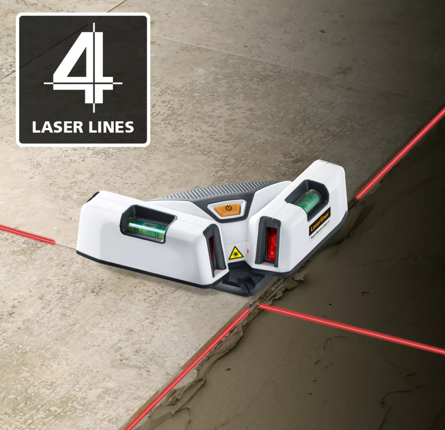 Laserliner SuperSquare-Laser 4 Tegellaser - rood - 15 m - 90°-image