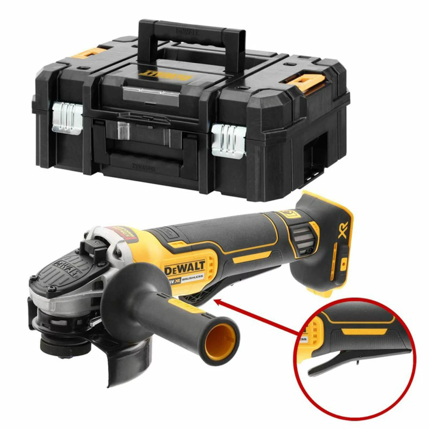 DeWALT DCG406NT Meuleuse sans fil 18V Li-Ion (machine seule) dans TSTAK - 125 mm - moteur brushless-image