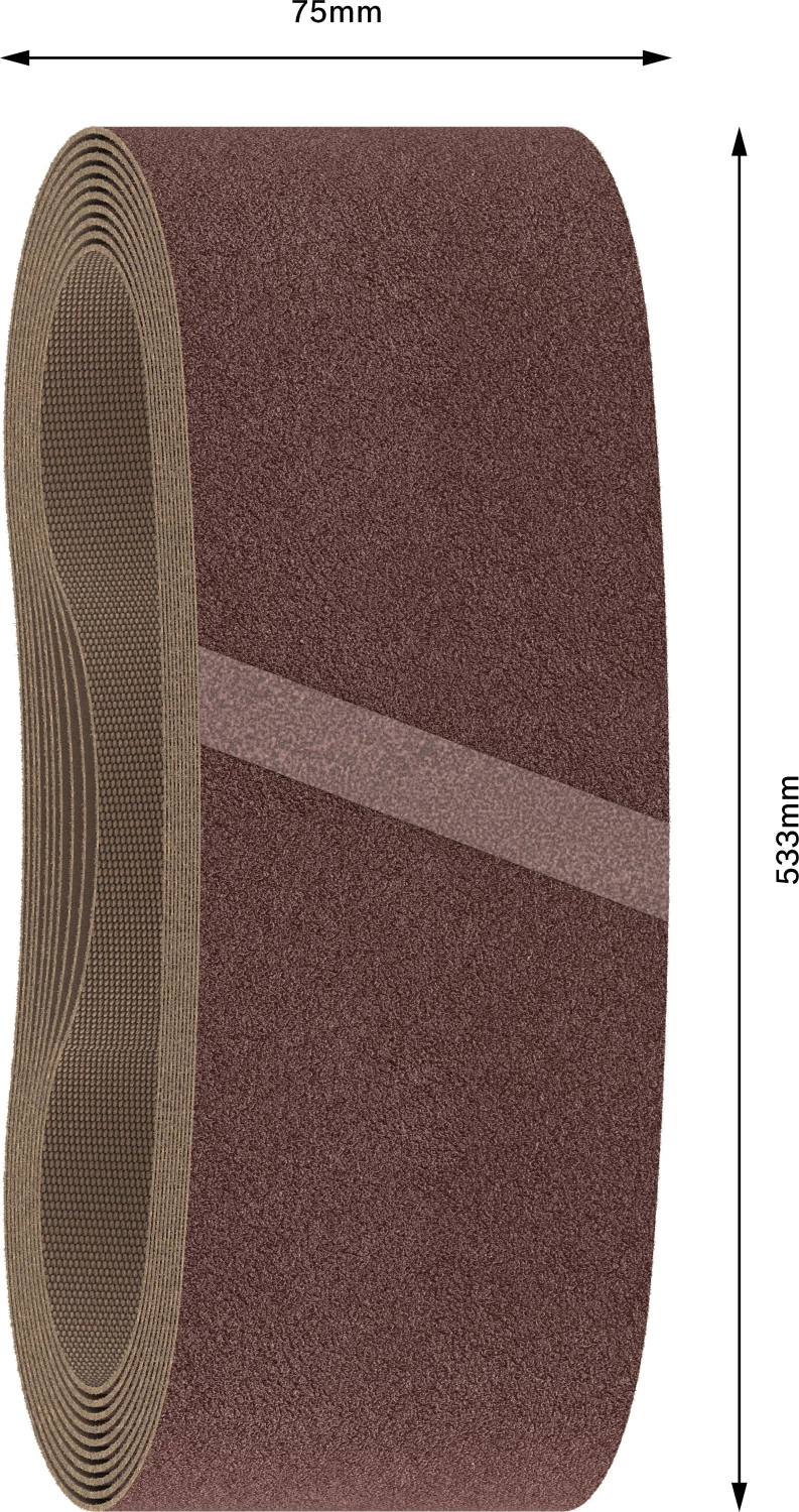 Bosch 2608606081 - Bande abrasive X440 Best for Wood and Paint, 75 x 533 mm, grain 60, 10x-image