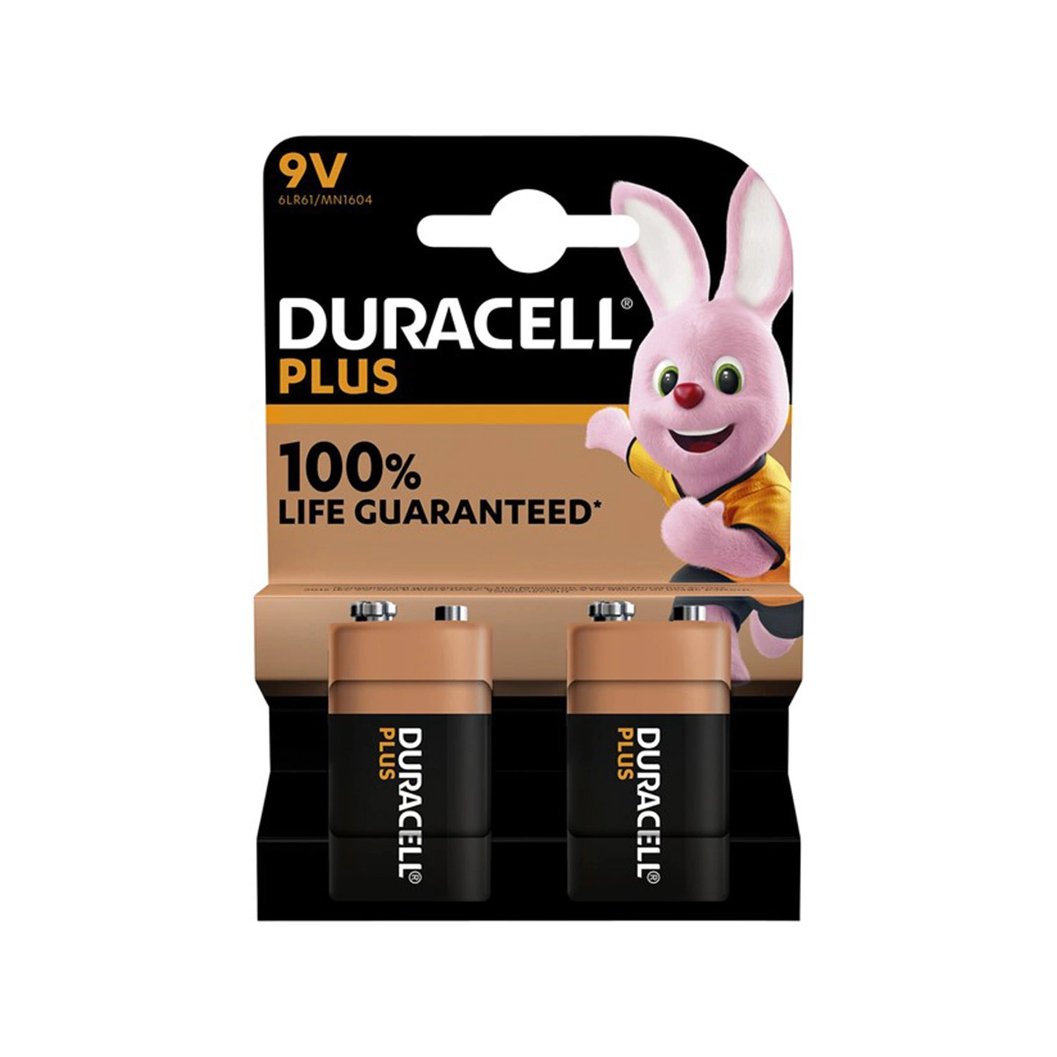 Duracell D142268 Pile alcaline Plus 9V - 2 pièces-image