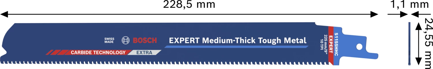 Bosch EXPERT S1155HHC Medium-Thick Tough reciprozaagblad - 175mm - metaal (10st)-image