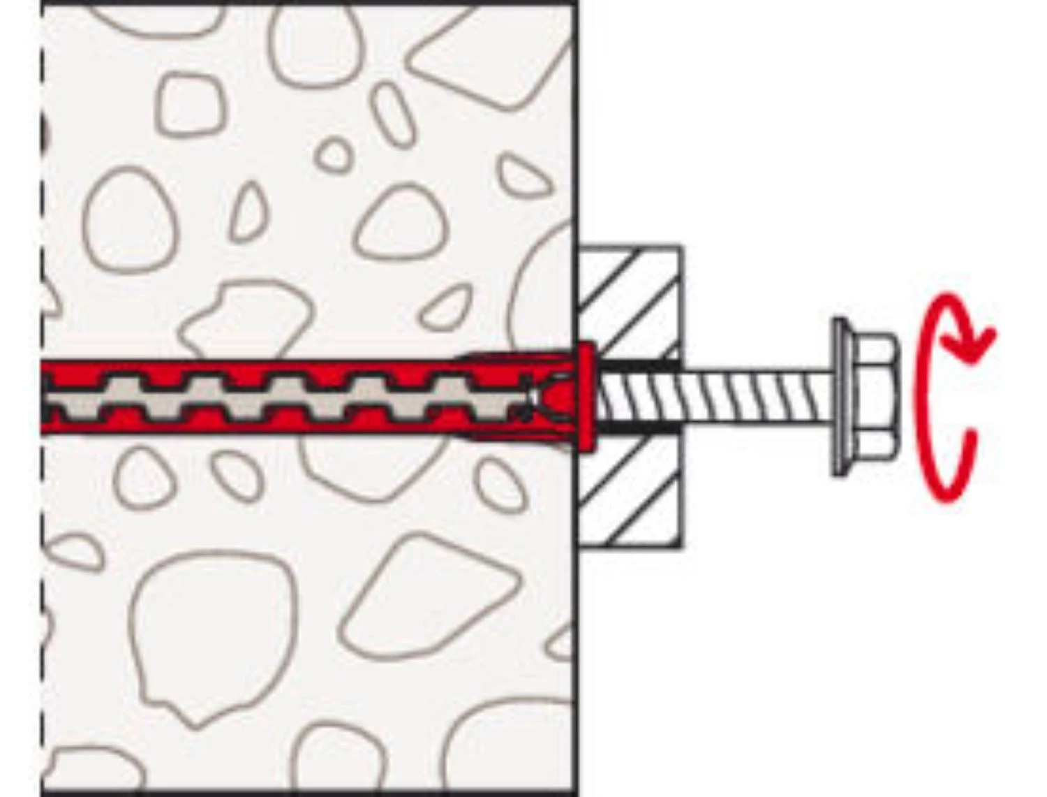 Fischer 577364 Nylon plug HybridPower 10 x 90 FUS met schroef (50st)-image