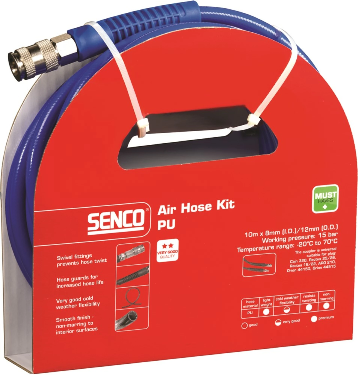 Senco 4000660 Luchtslang kit Uni PU - 8,0mm x 10m-image