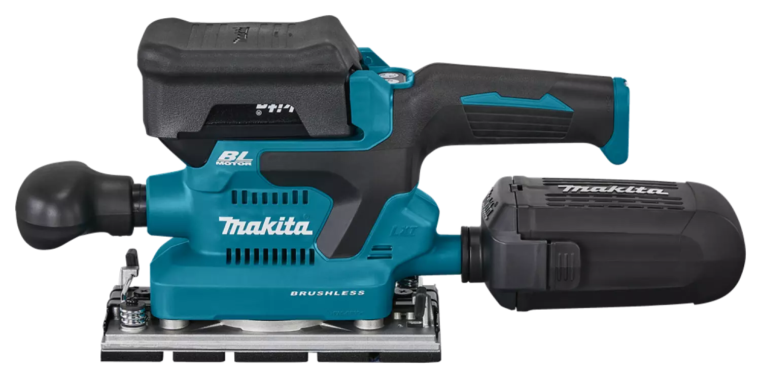 Makita DBO381RTJU 18V Li-ion accu vlakschuurmachine set (2x 5,0Ah) in Mbox incl. AWS zender - 93x230mm - koolborstelloos-image