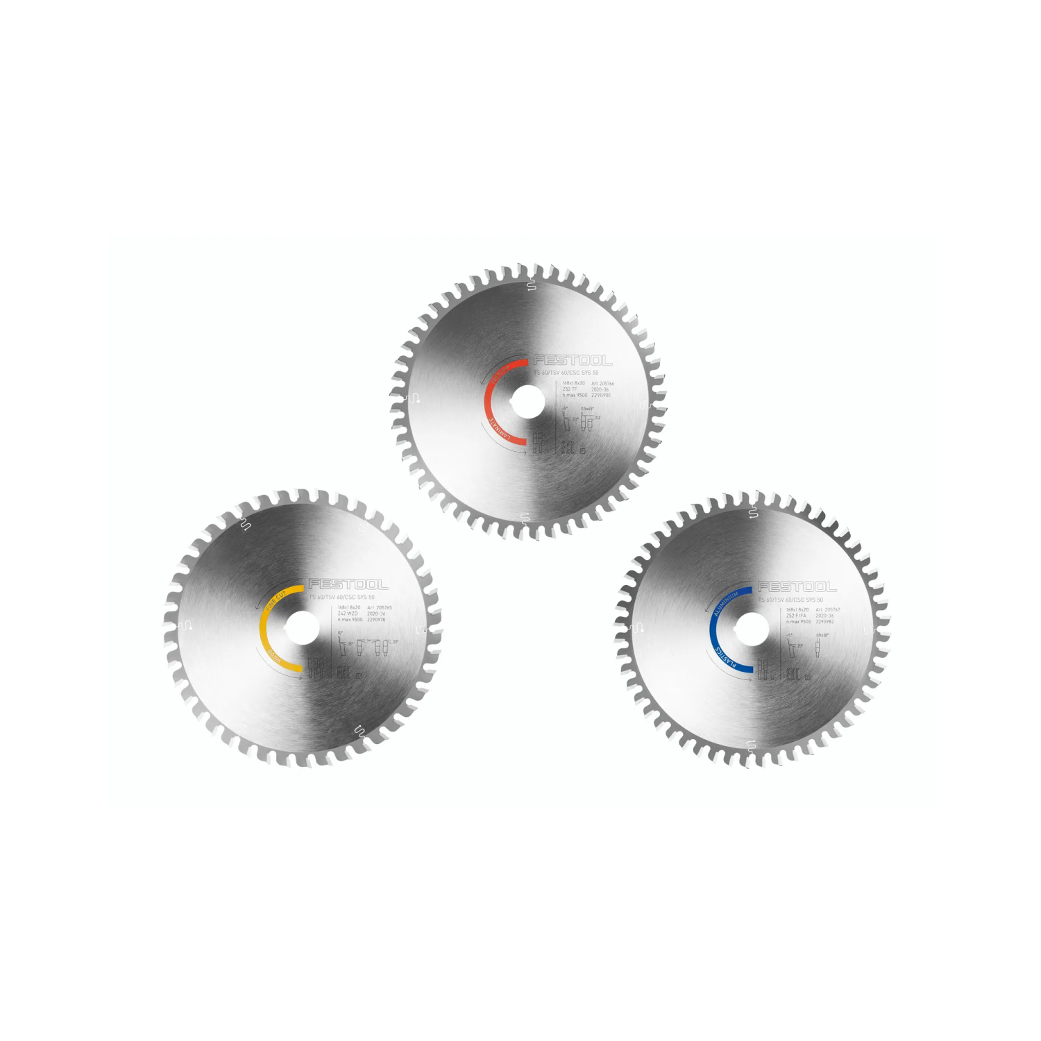 Festool 578568 KSB-SORT/3 W/L/A 168x1,8 Zaagbladenset-image