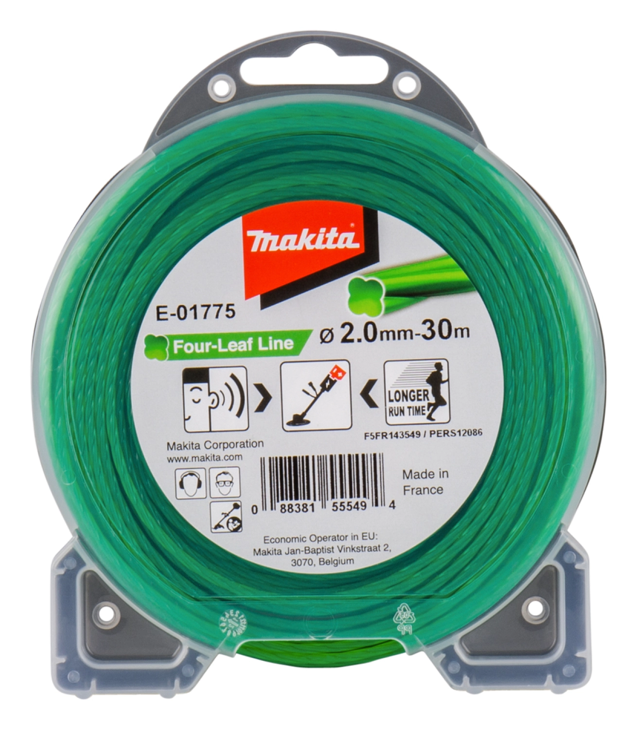 Makita E-01775 Fil de coupe 2,0 x 30 m - Vert-image