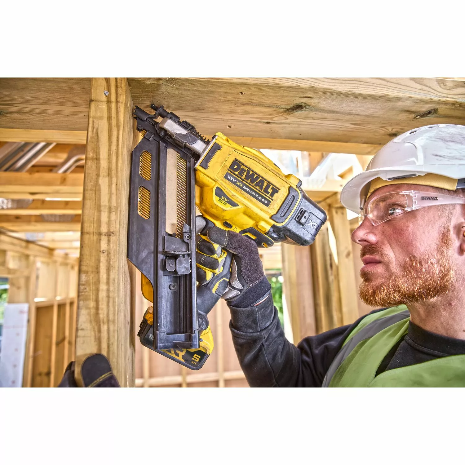 DeWALT DCN930P2 18V Li-ion accu constructie tacker set (2x 5.0Ah accu) in Tstak - 50-90mm - 2-Speed-image