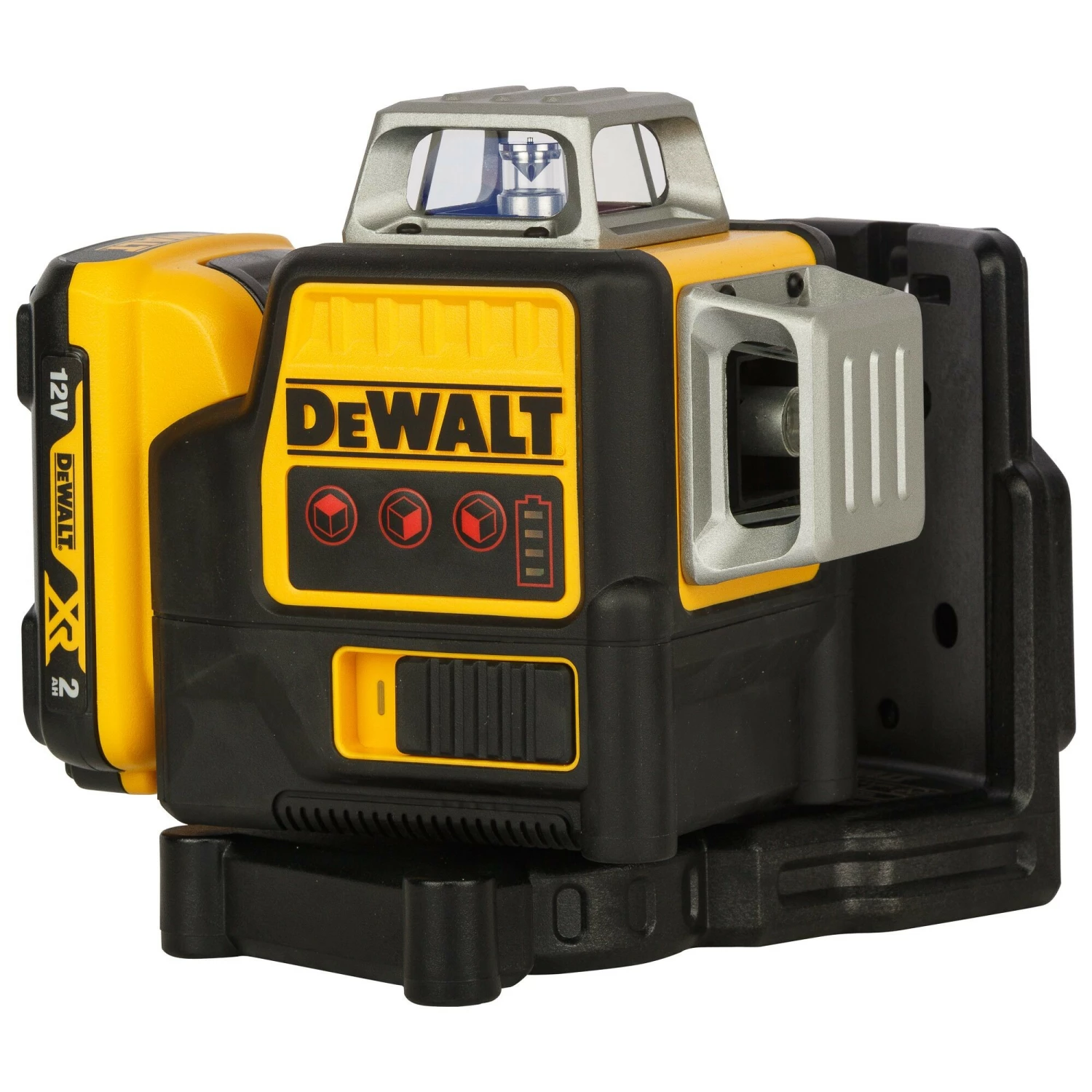 DeWALT DCE089D1R 10,8V Li-Ion accu zelfnivellerende 3x360° graden multilijnlaser set (1x 2.0Ah accu) in koffer - 3 lijnen - 15m - rood-image
