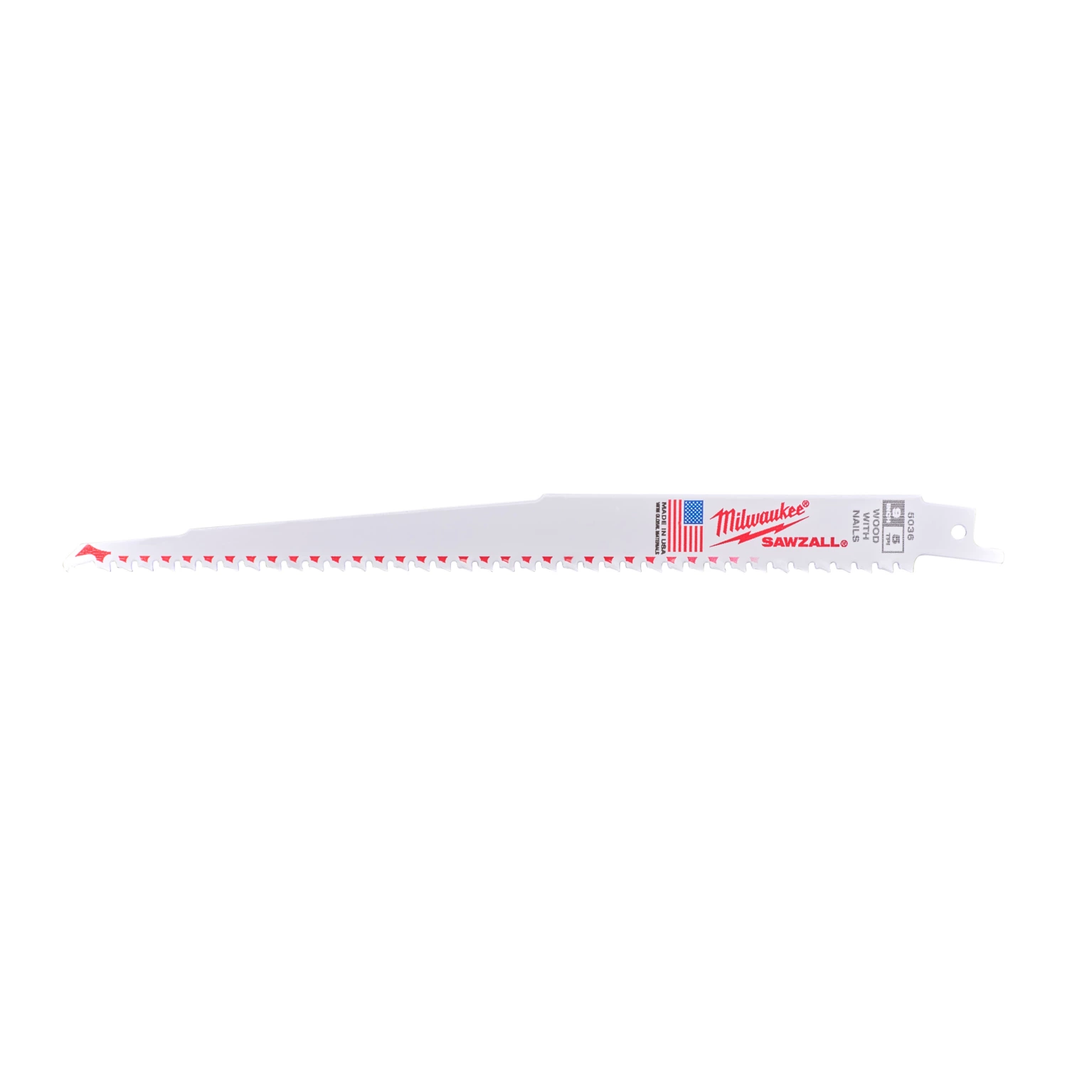 Milwaukee 48475036 Sawzall Reciprozaagblad Thin Kerf - 230 x 5TPI - hout - 5st-image