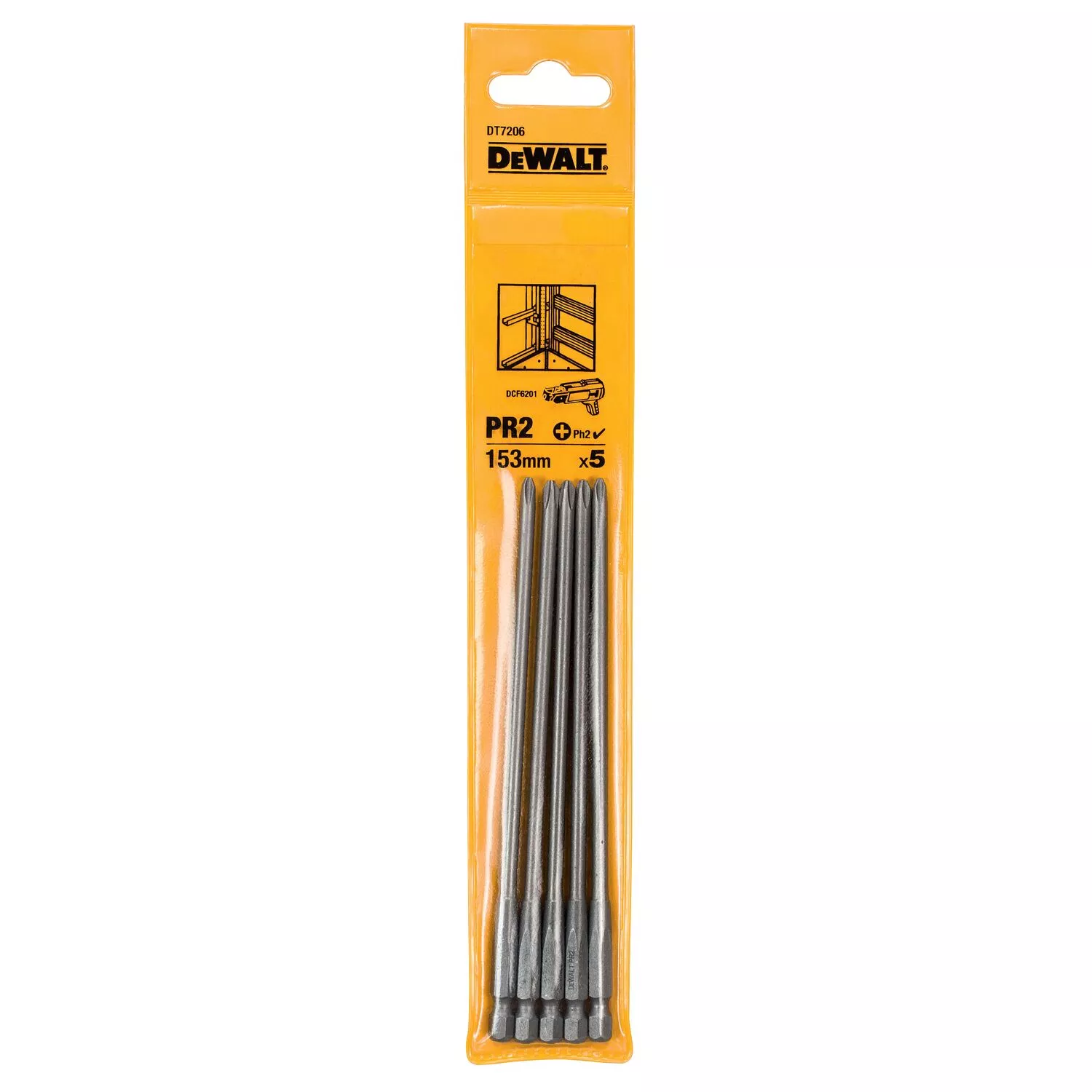 DeWALT DT7206 PR2 Bit voor bandschroefmechanisme - 153mm (5st)-image