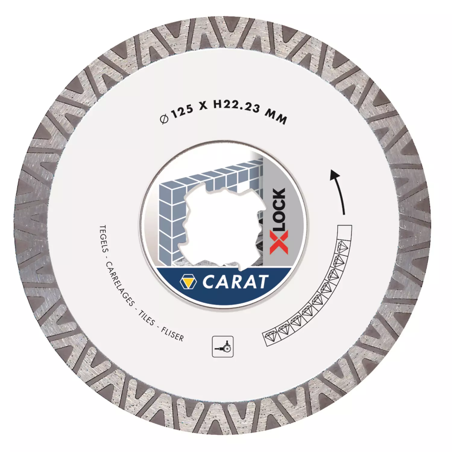 CARAT CTXLOCK125 Diamantzaag X-LOCK Tegels Ø125x22,23 MM-image