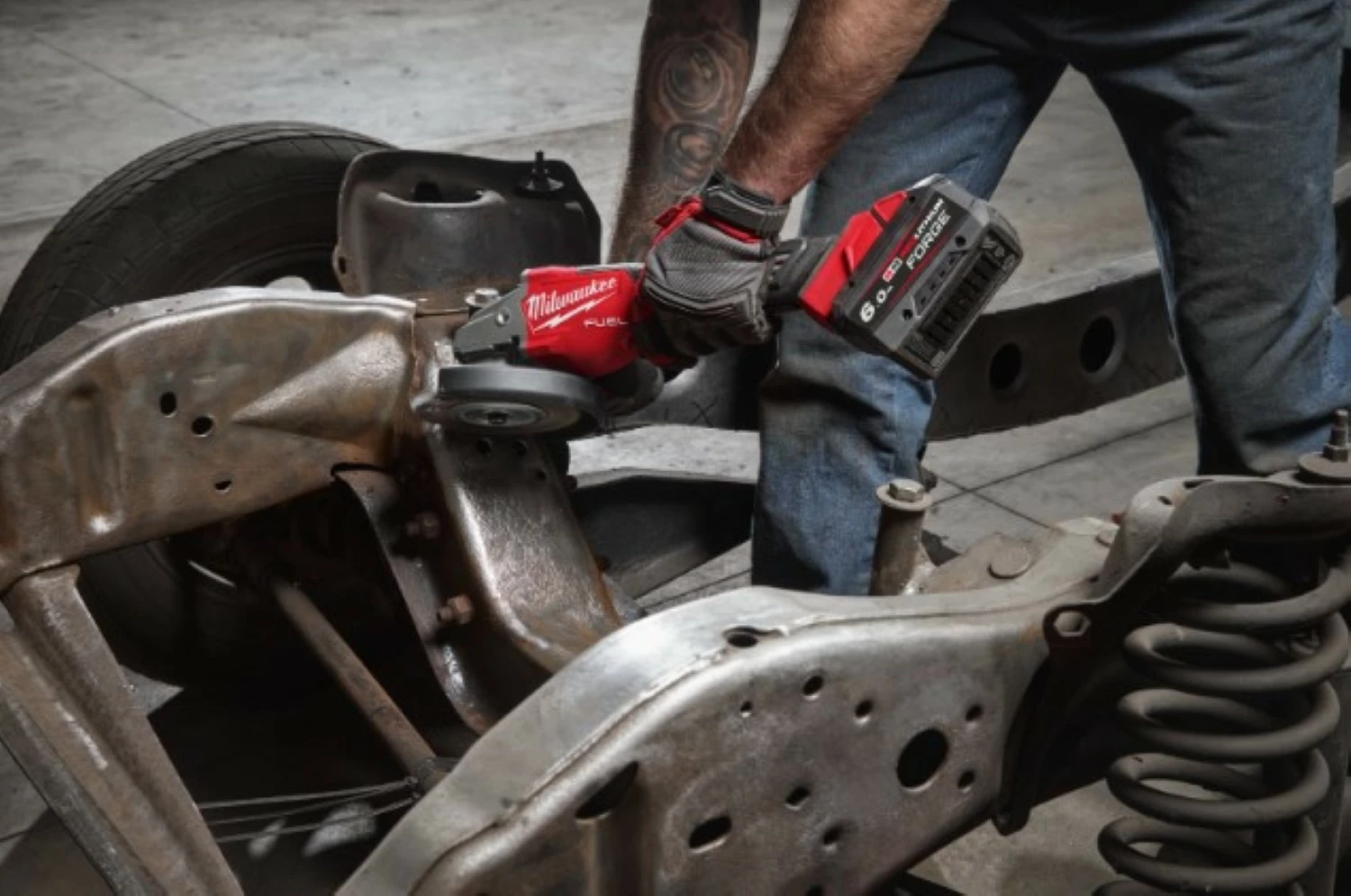 Milwaukee M18 FHSAG150XPDB2-0X 18V Li-ion accu haakse slijper in HD Box - 150mm - Peddelschakelaar-image