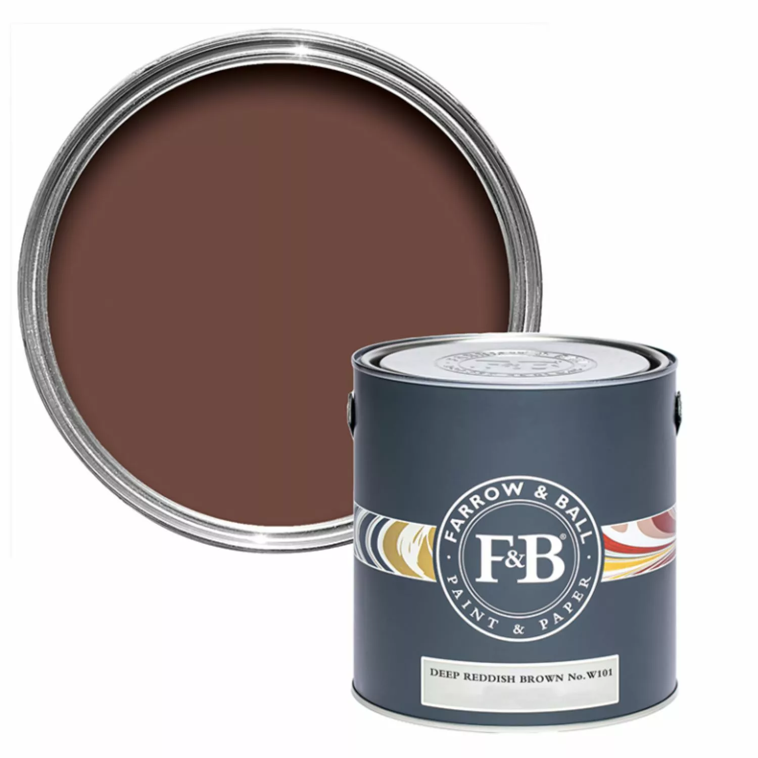 Farrow & Ball Modern Emulsion Deep Reddish Brown No. W101 5L-image