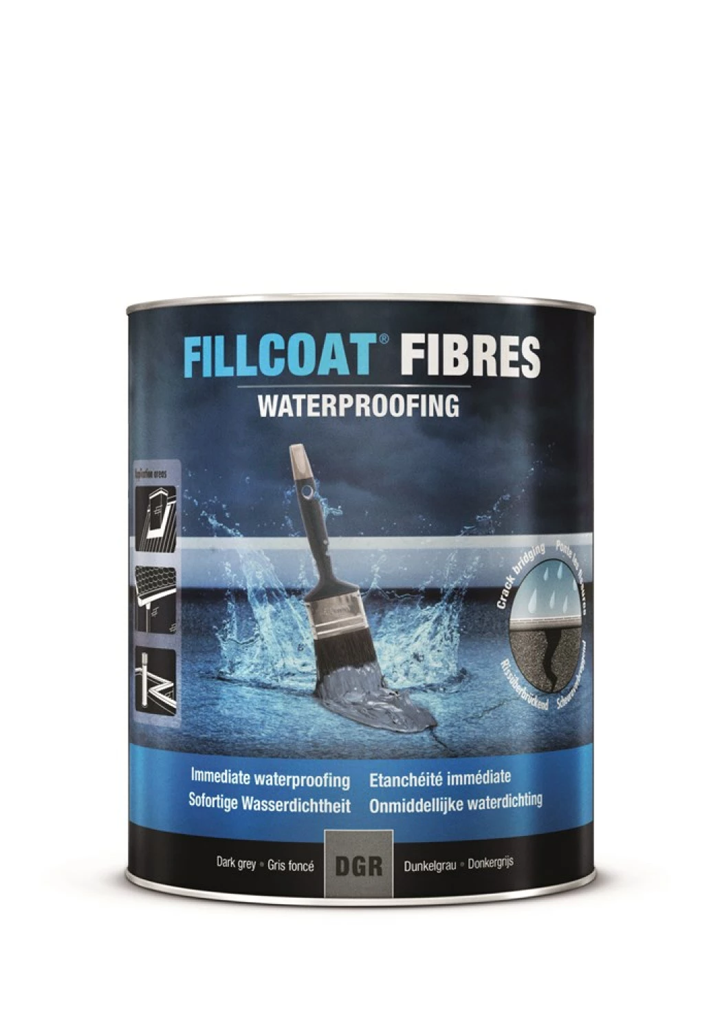 Rust-Oleum Fillcoat Fibres Dark Grey - 1L-image