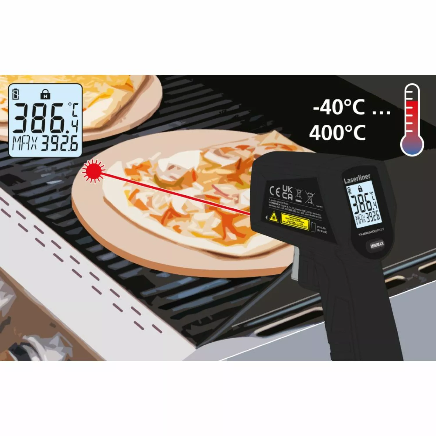 Laserliner 082.441A - Appareil de mesure infrarouge ThermoSpot-image