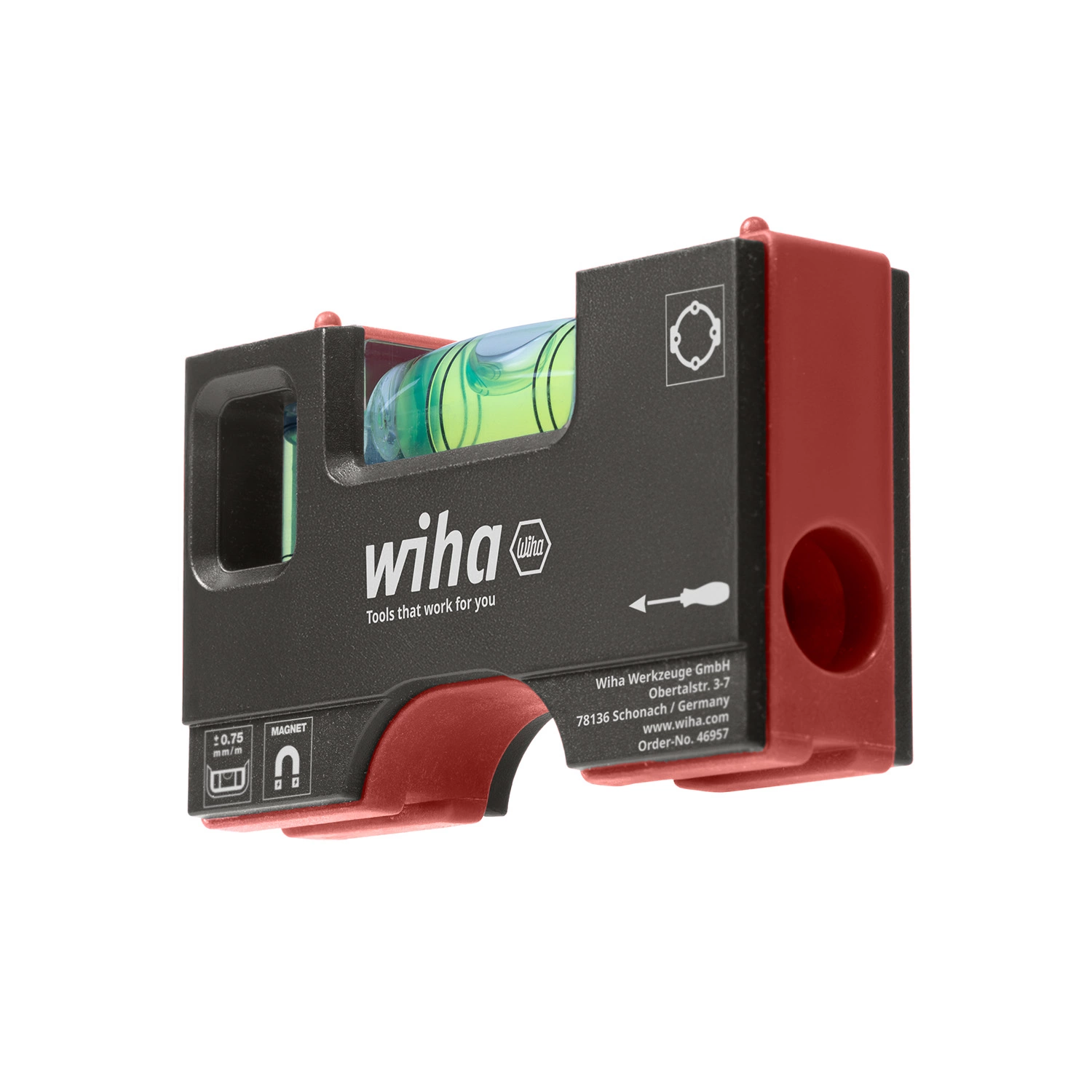 Wiha 46957 Elektricienswaterpas Pocket Mini - magnetisch - 80mm