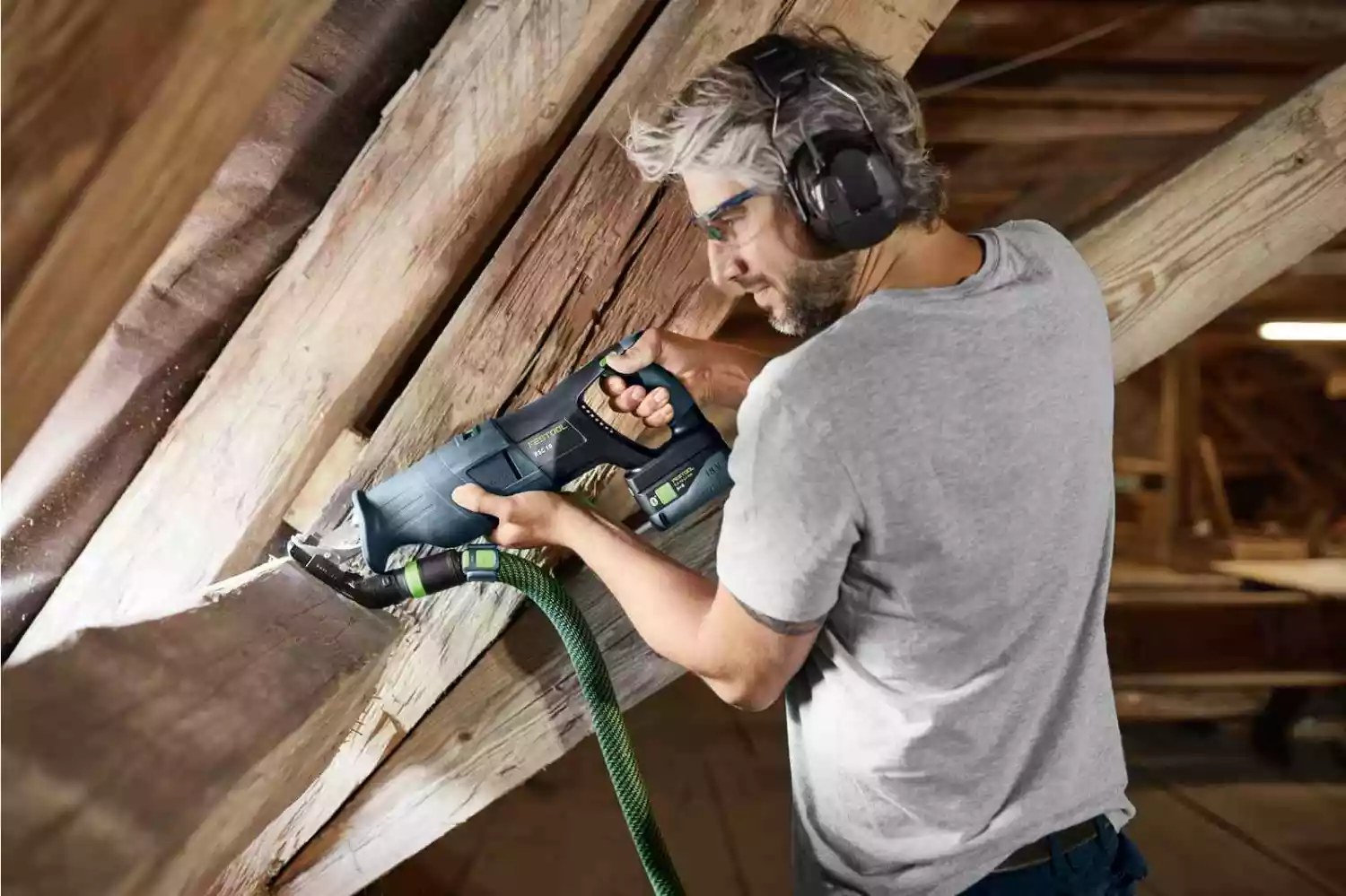 Festool RSC 18 5,0 EB-Plus 18V Li-Ion accu reciprozaag set (2x 5,0Ah) in Systainer - 230mm-image