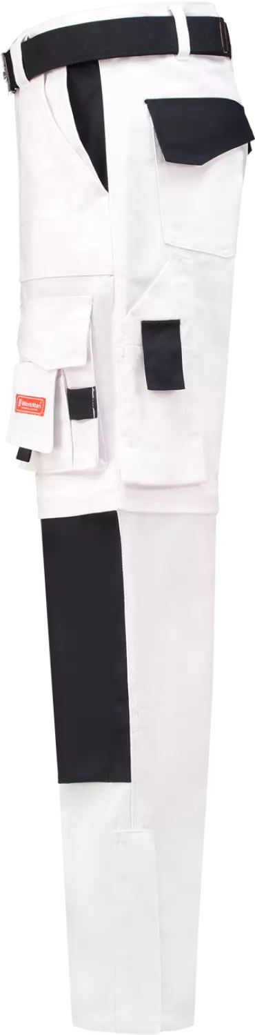 Workman 1004 Classic Worker ZIP OFF Werkbroek - Wit / Navy - Maat 52 (36/34)-image