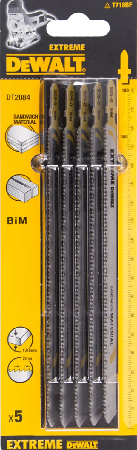 DeWALT DT2084-QZ BiM Decoupeerzaagblad Extreme - 2mm tandafstand - Sandwich materiaal (5st)-image