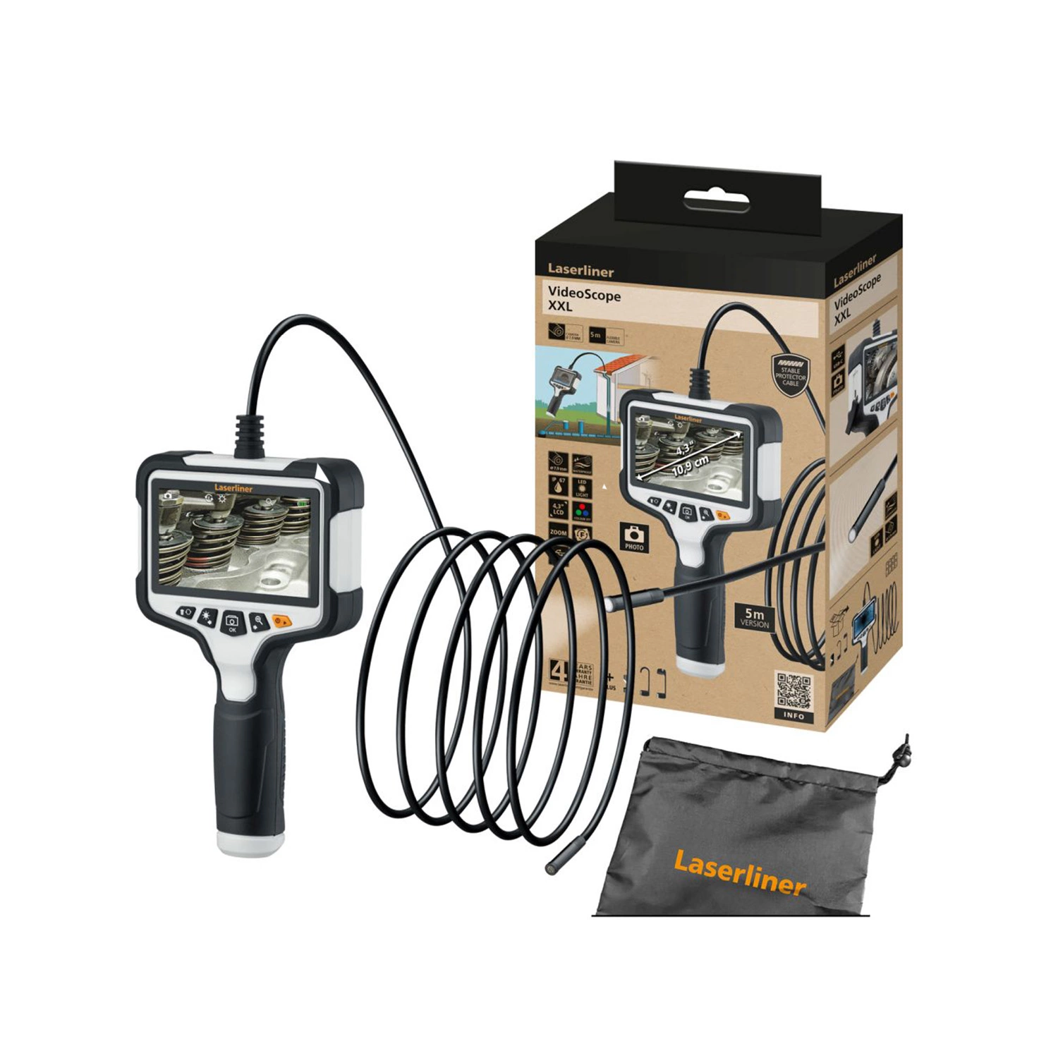 Laserliner VideoScope XL Inspectiecamera - 7.9mm x 3.5m - 480 x 272px-image