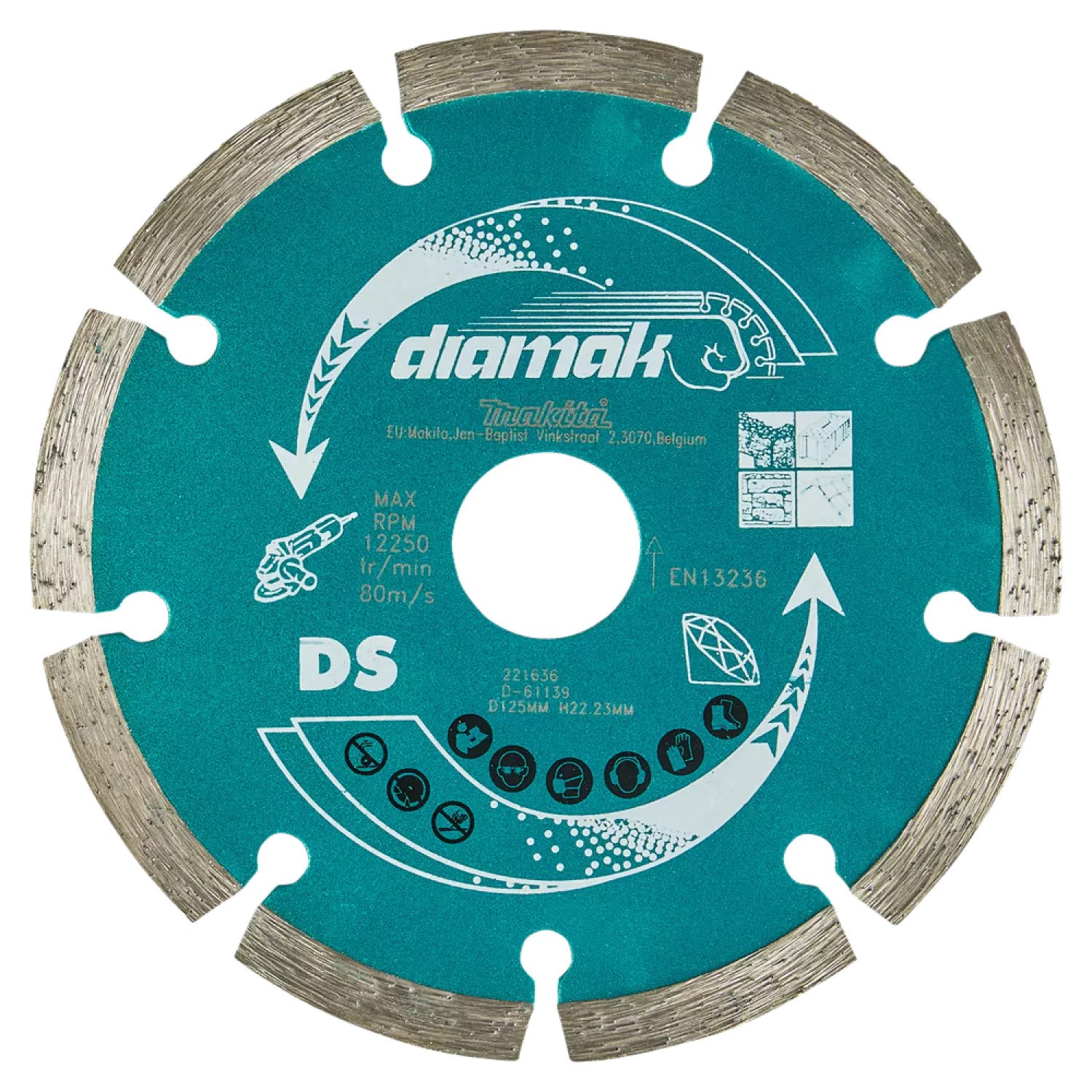 Disque Diamant Makita P-45761 / D-61139 - 125 x 22,23 mm - Universel-image