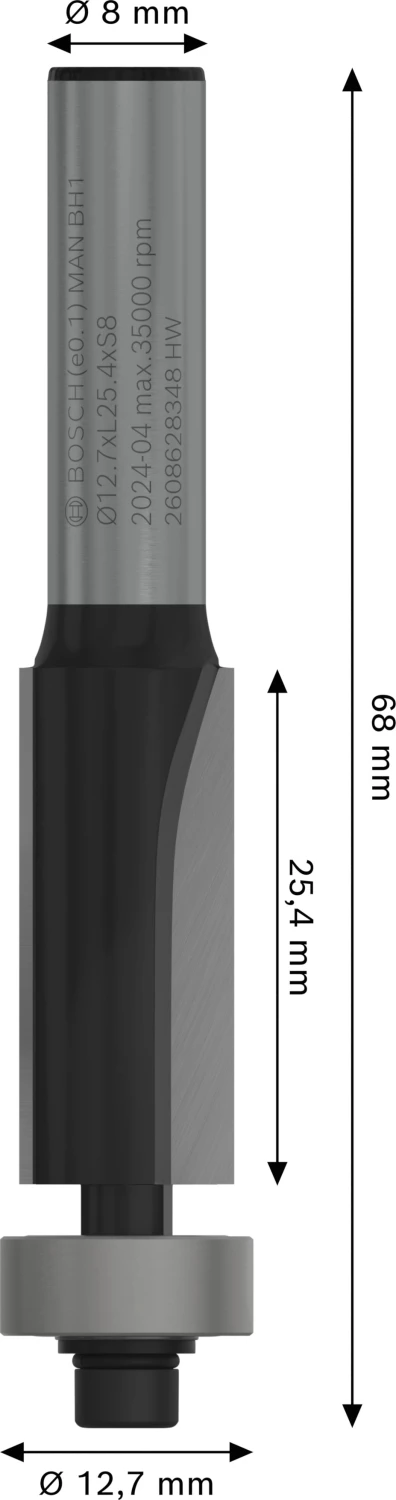 Bosch 2608628348 Kantenfrezen - 8mm-image