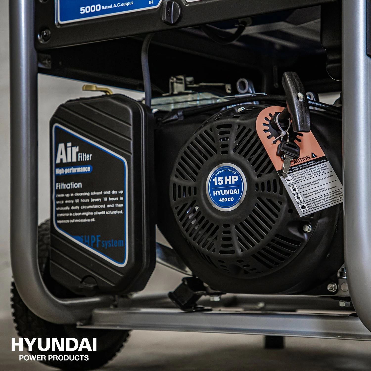 Hyundai 55053 Benzine generator met elektrische start - OHV Motor - 5500W