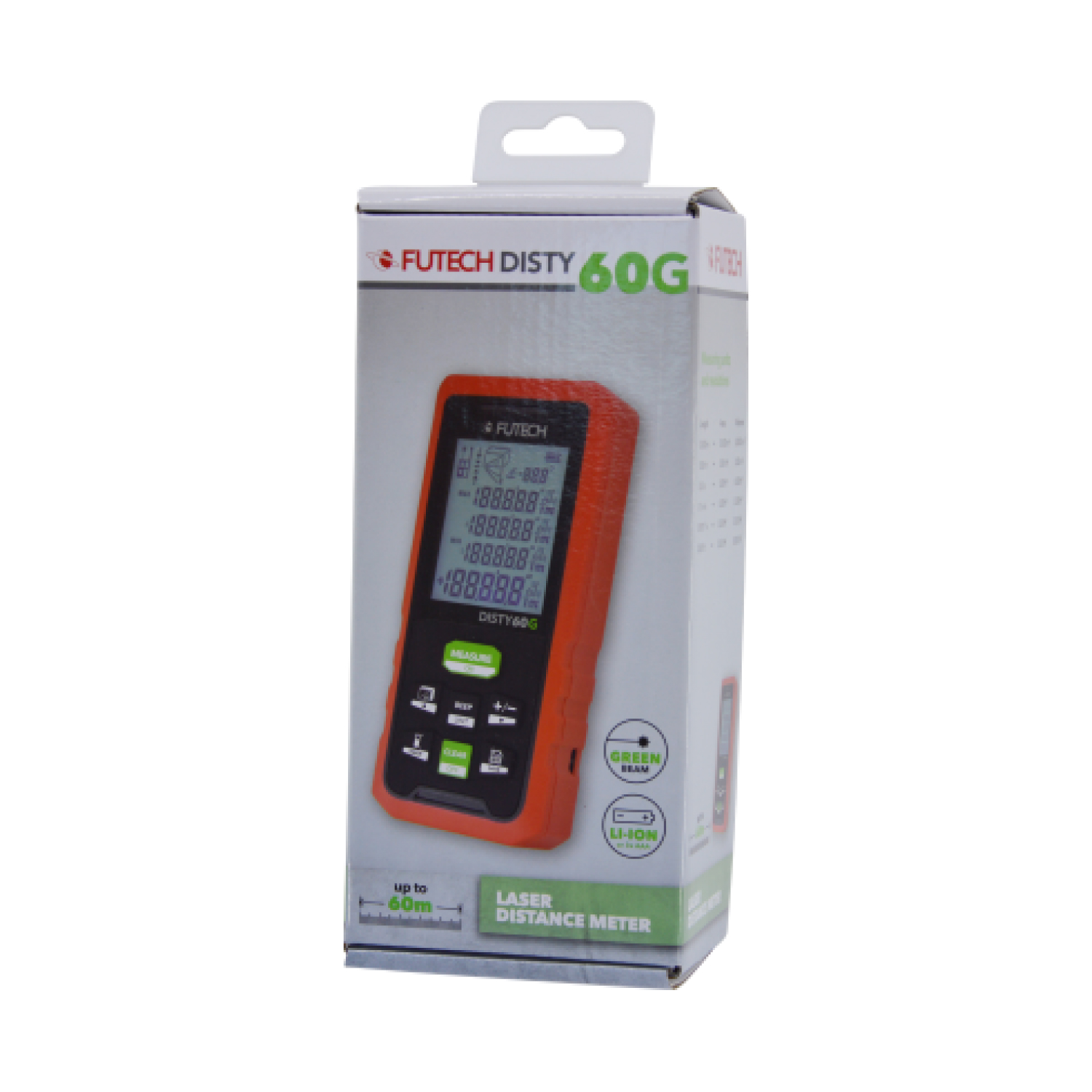 Futech Disty 60 Afstandsmeter - 60m - groen - IP54-image