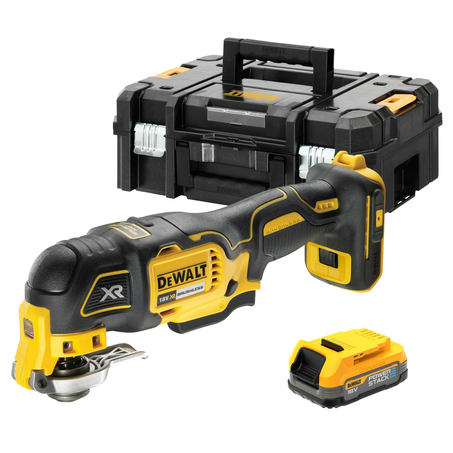 DeWALT DCS356E1T-XJ 18V Li-ion XR accu multitool set (1x POWERSTACK accu) in TSTAK - koolborstelloos-image