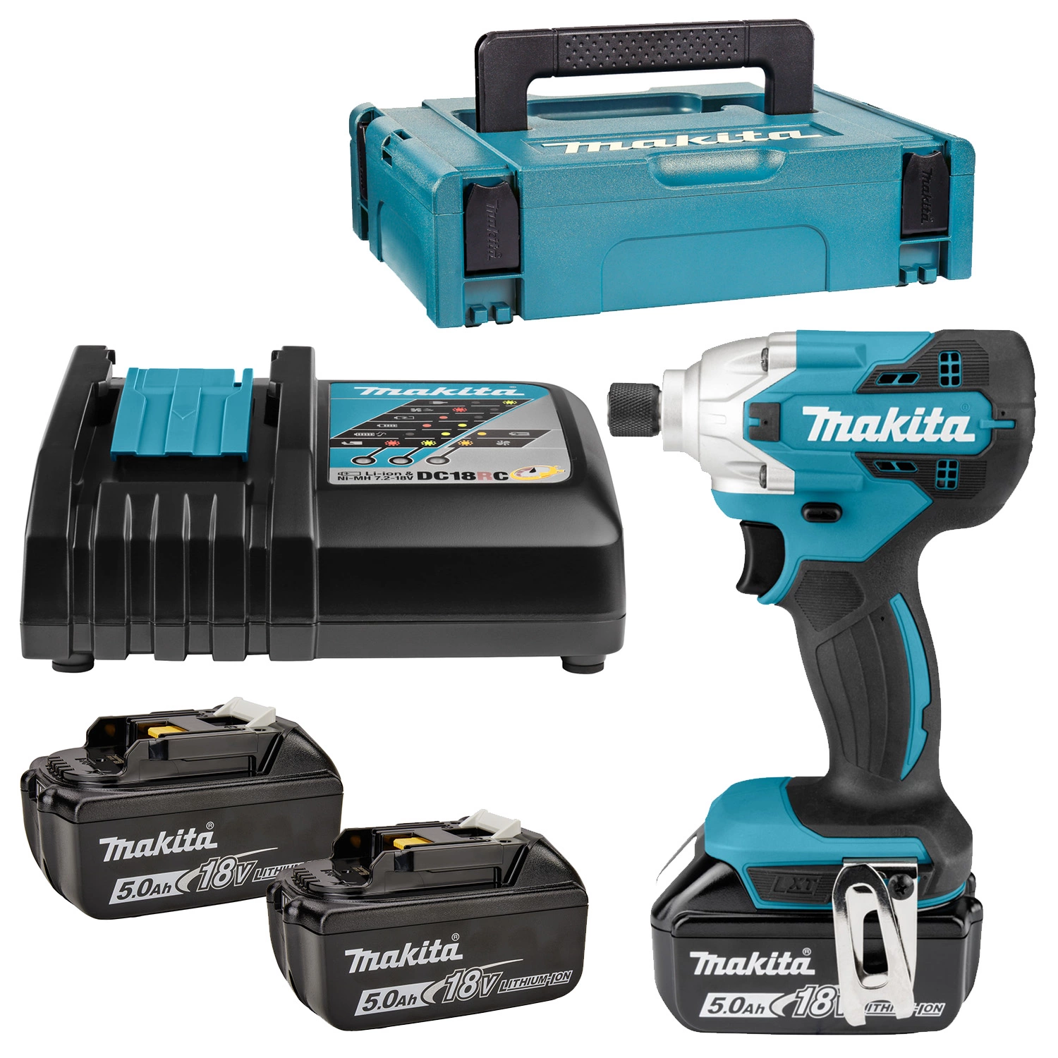 Makita DTD156RTJ 18V Li-Ion accu Slagschroevendraaier set (2x 5.0Ah accu) in Mbox-image