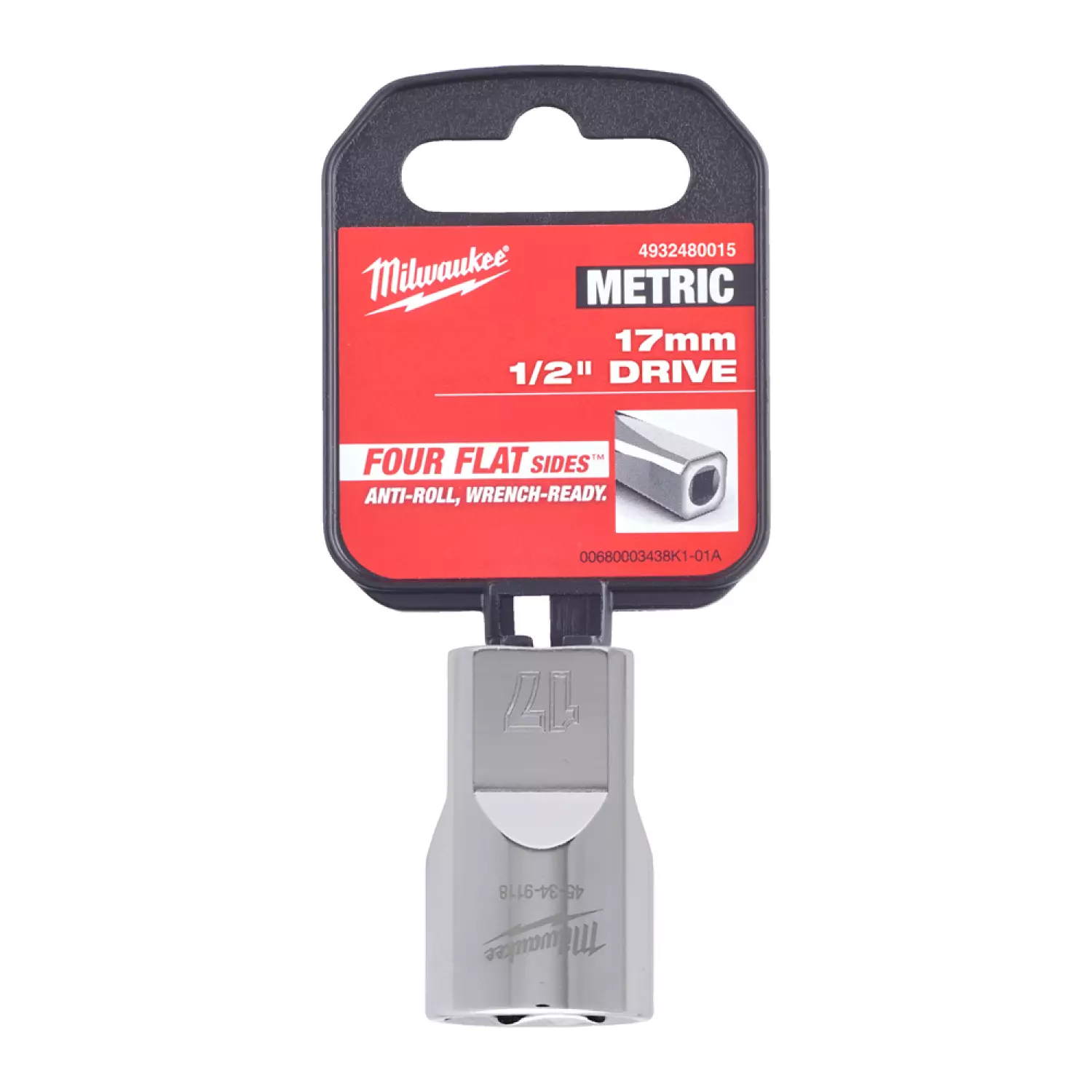 Milwaukee 4932480015 Dop - 1/2" FOUR FLAT™ - 17mm-image