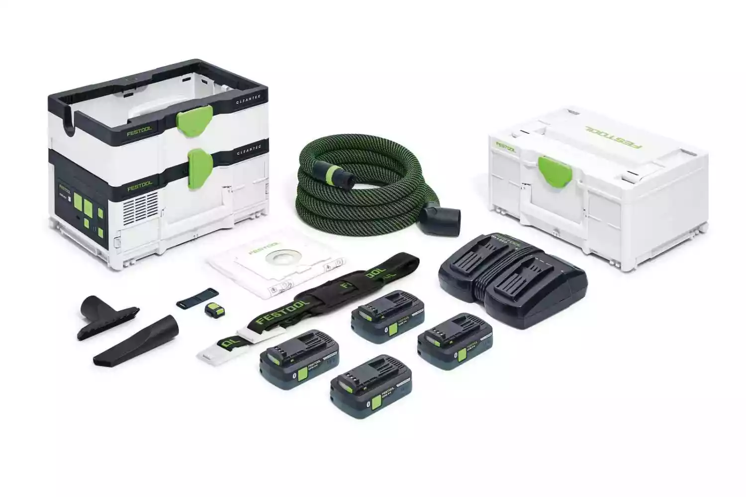 Festool CTMC SYS HPC 4,0 I-Plus 36V (2x18V) Li-Ion accu stofzuiger set (4x4.0Ah) - 2400L/min - M-klasse-image