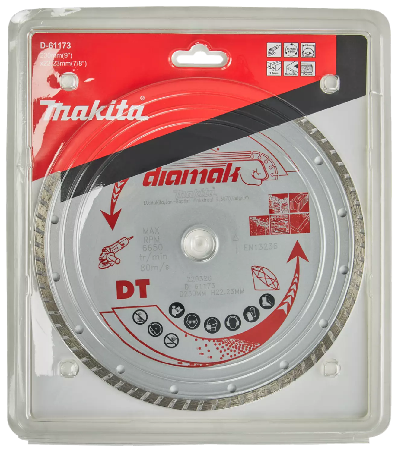 Makita D-61173 Turbo Diamantschijf - 230 x 22,2mm-image