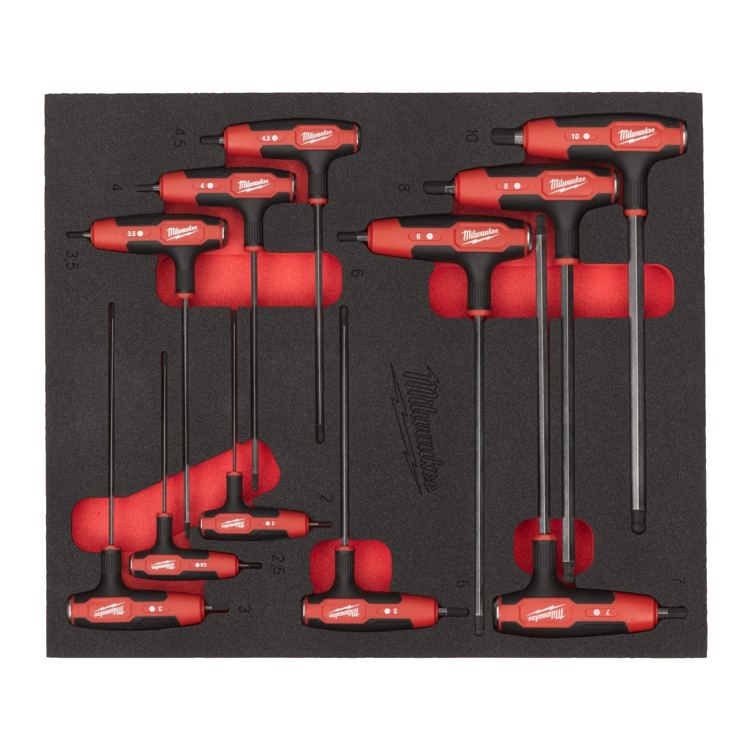 Milwaukee 4932501230 11-delige Hex T-sleutelset - in PACKOUT foam Inlay-image
