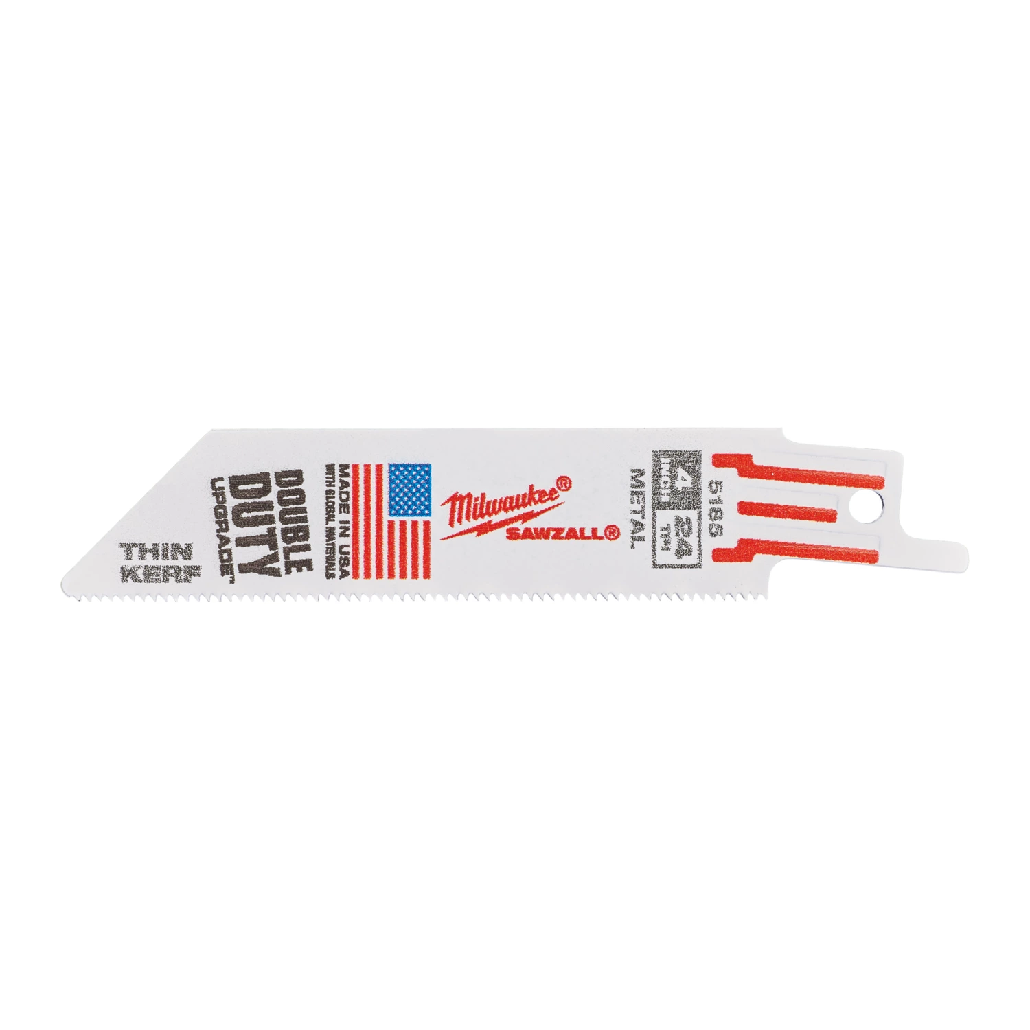 Milwaukee 48475185 Lame de scie alternative Sawzall à trait de scie fin - 100 x 25TPI - métal - 5 pcs.-image