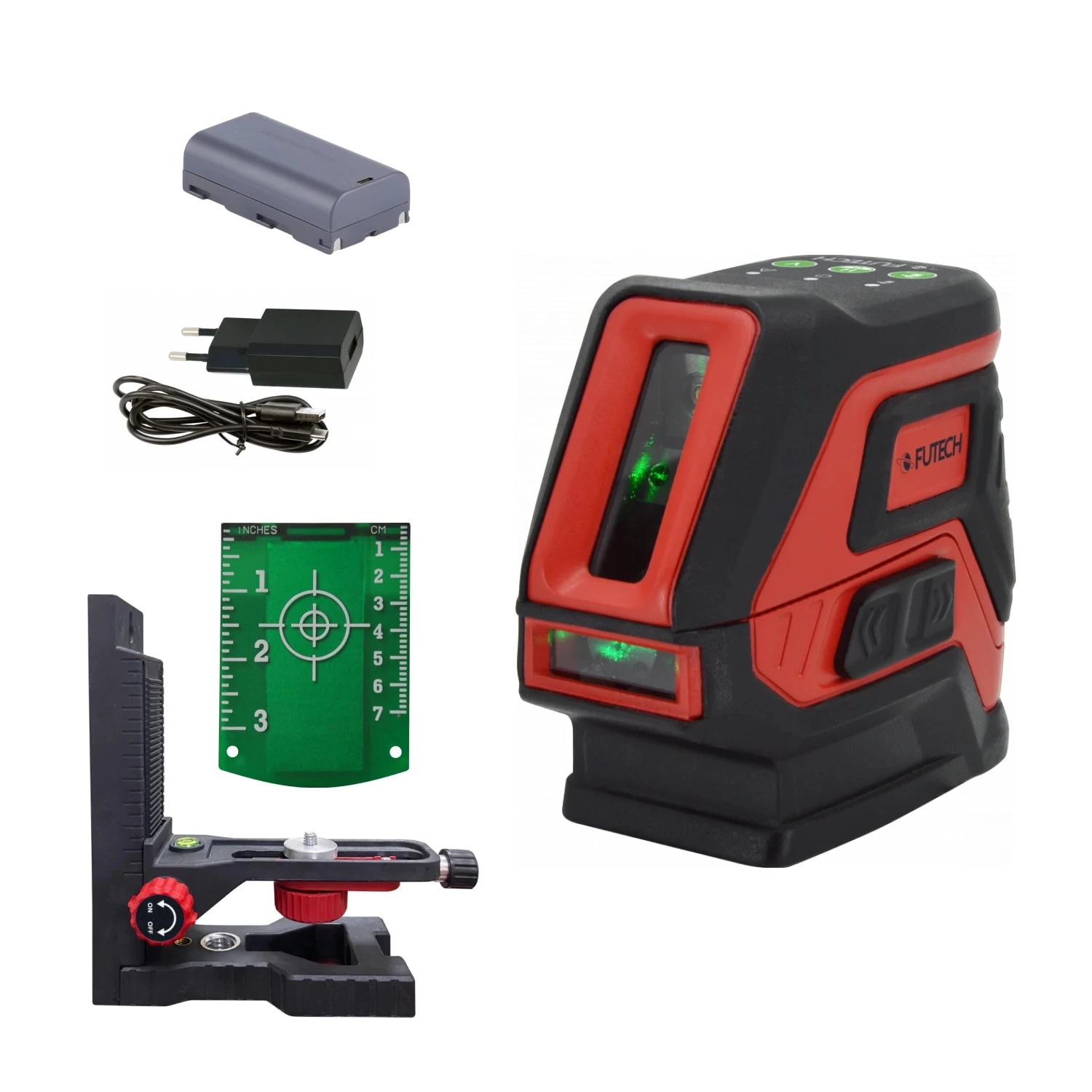 FUTECH Saturn 2.0 Zelf nivellerende lijnlaser - groen - 50m - 2 lijnen-image